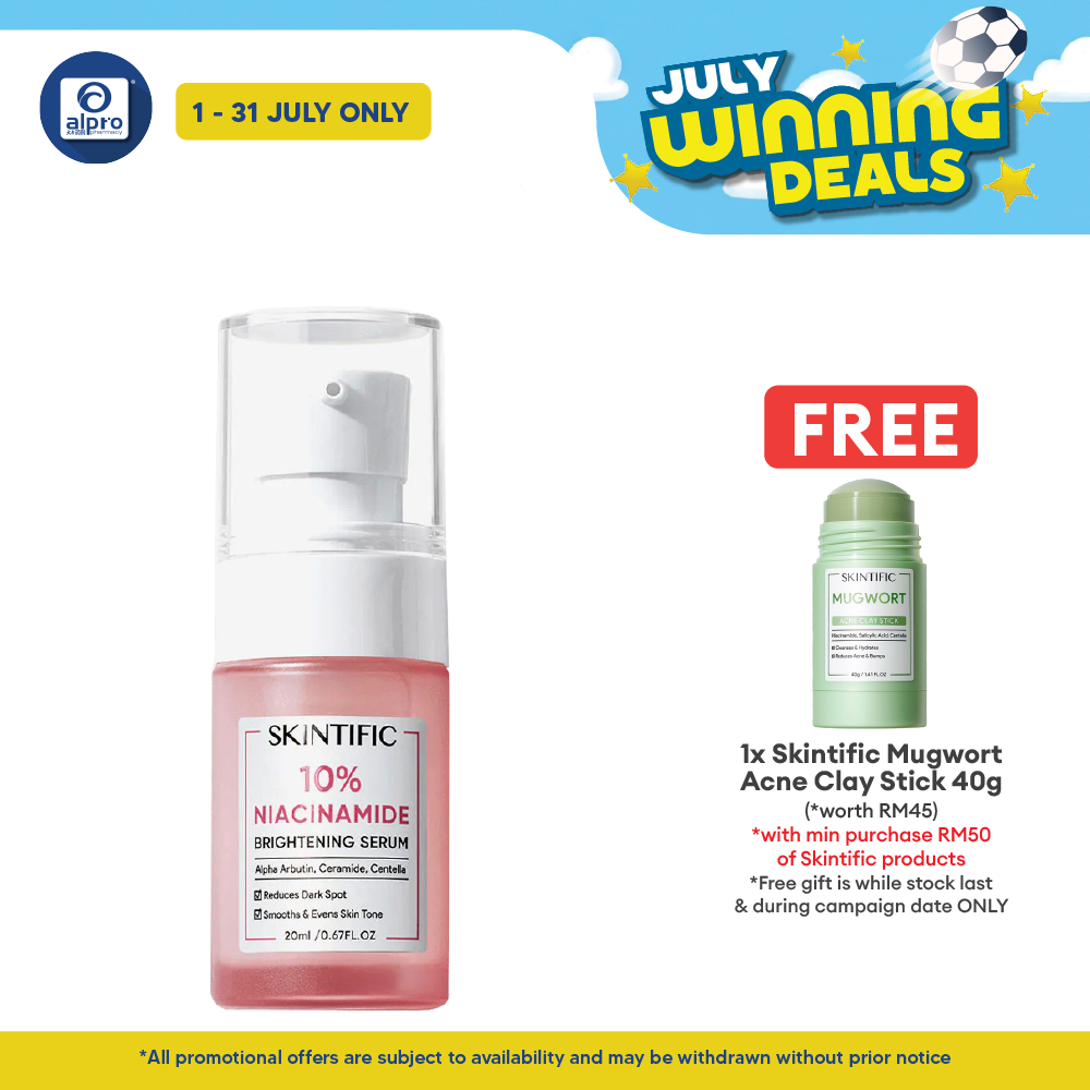 Skintific 10% Royal DSM Niacinamide 7 Days Brightening Booster Serum 20ml | Whitening Glowing Skin Skintific