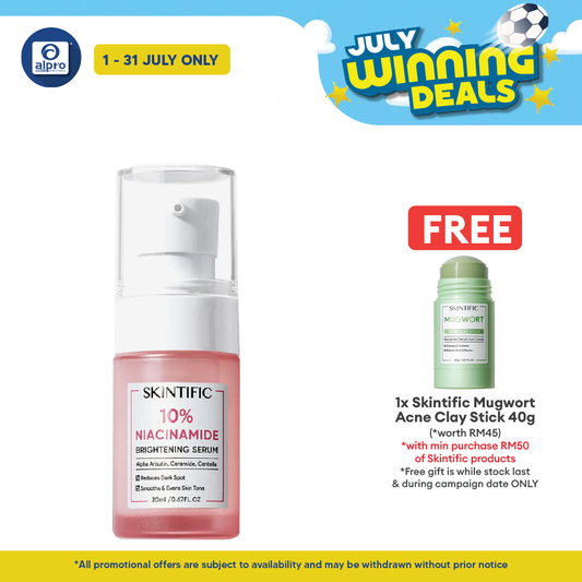Skintific 10% Royal DSM Niacinamide 7 Days Brightening Booster Serum 20ml | Whitening Glowing Skin Skintific