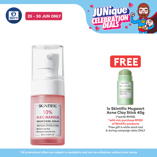 Skintific 10% Royal DSM Niacinamide 7 Days Brightening Booster Serum 20ml | Whitening Glowing Skin Skintific