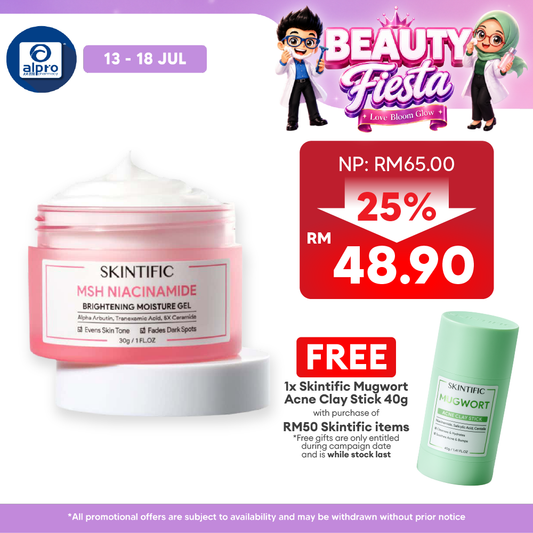 Skintific Novel MSH Niacinamide Brightening Moisture Gel 30g | Fades Dark Spot Skintific