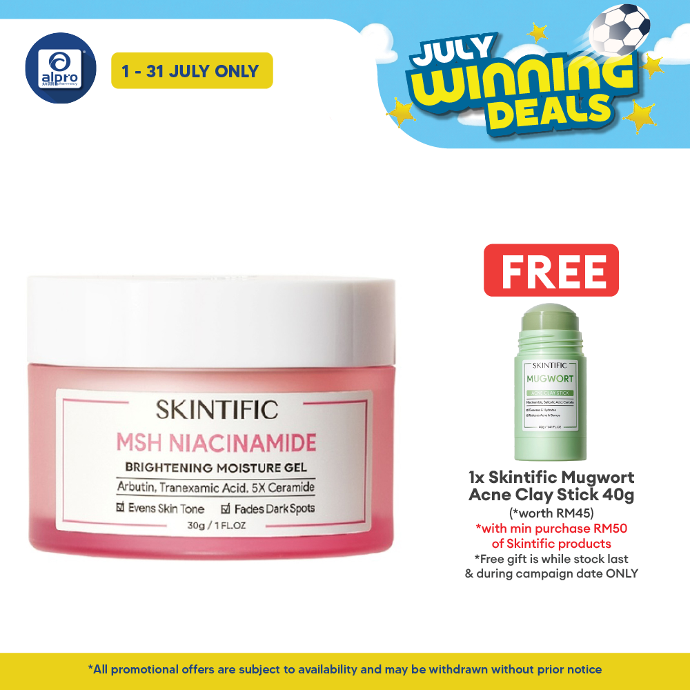 Skintific Novel MSH Niacinamide Brightening Moisture Gel 30g | Fades Dark Spot Skintific
