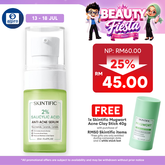 Skintific 2% Salicylic Acid Anti Acne Serum Spot Scars Treatment 20ml Skintific