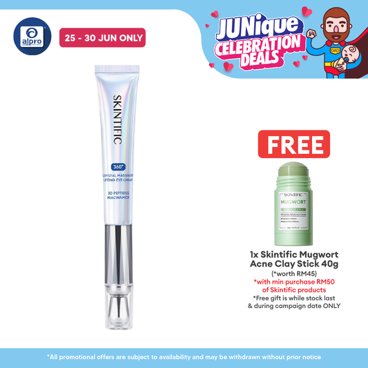 Skintific 360 Degree Crystal Massager Lifting Eye Cream 20g Skintific