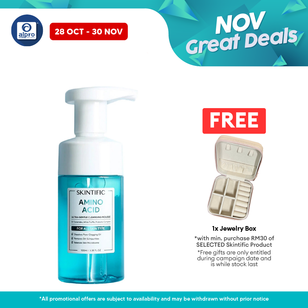 Skintific Amino Acid Ultra Gentle Cleansing Mousse Face Wash Foam 100ml Skintific