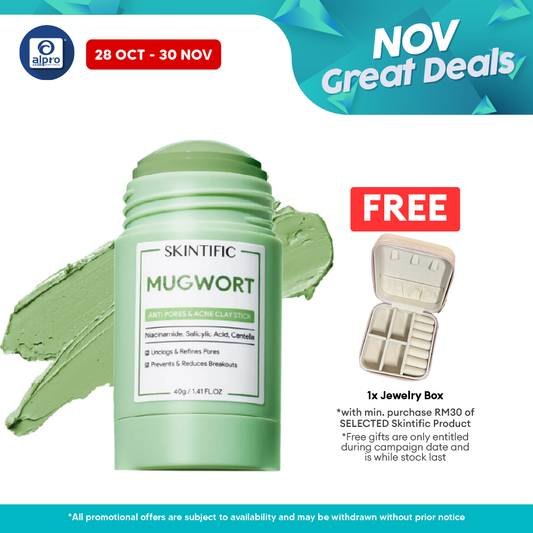 Skintific Mugwort Anti Pores & Acne Clay Mask Stick 40g Alpro Pharmacy