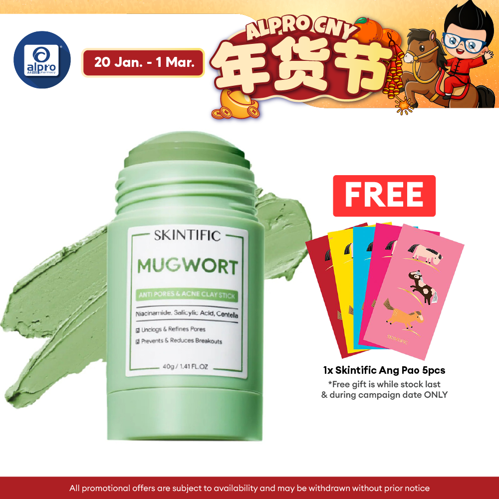 Skintific Mugwort Anti Pores & Acne Clay Mask Stick 40g