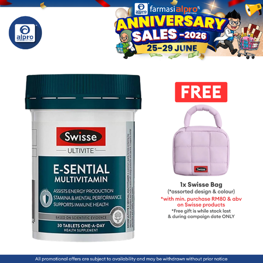Swisse Ultivite E-sential Multivitamin Plus 30 Tabs | Supports Mental Performance And A Healthy Immune System Swisse