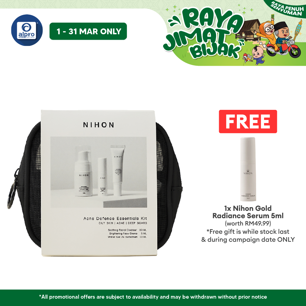 Nihon Acne Defence Essentials Kit Set Of 3 | For Acne Prone Skin Alpro Pharmacy