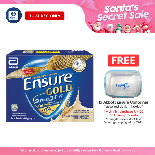 Abbott Ensure Gold Wheat YBG (Yeast Beta Glucan) 1.48kg | Complete And Balanced Nutrition Ensure