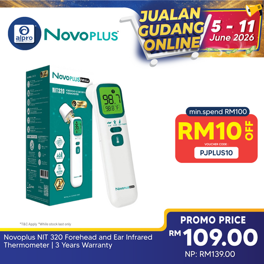 Novoplus NIT 320 Forehead and Ear Infrared Thermometer | 3 Years Warranty Novoplus