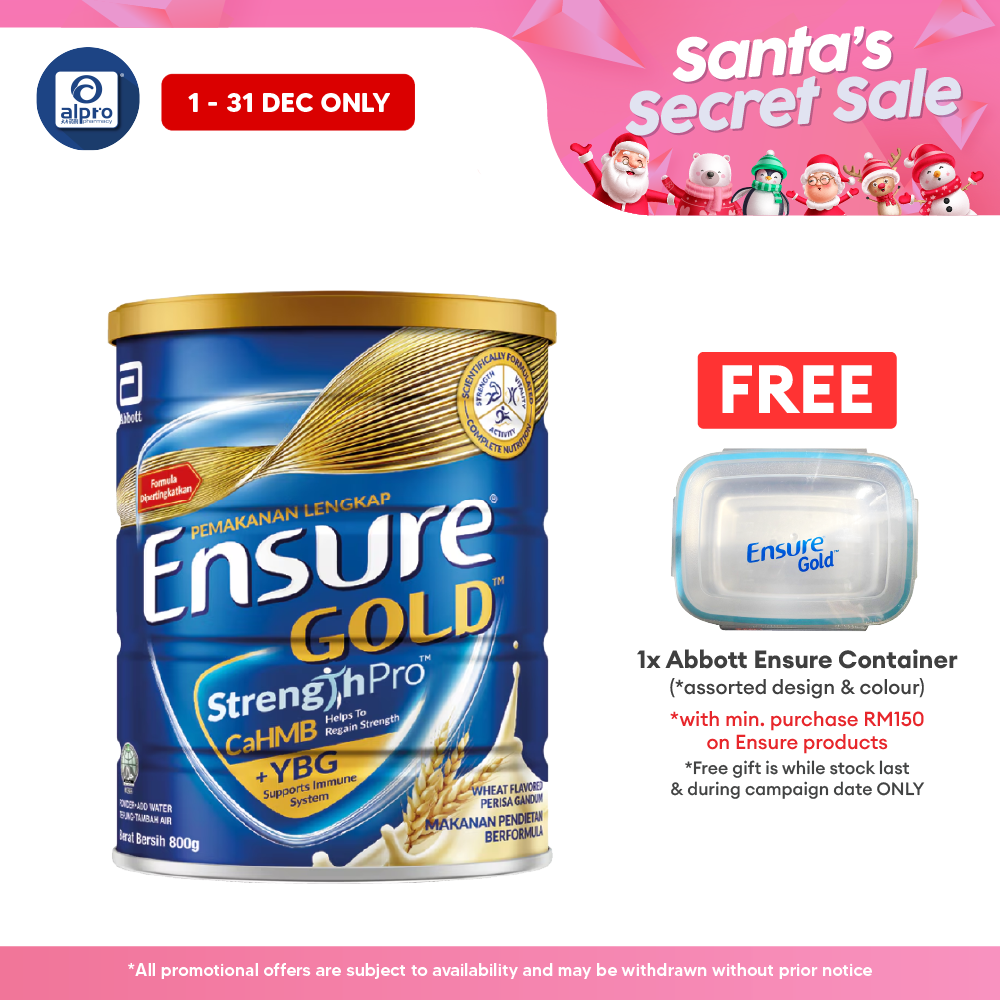 Abbott Ensure Gold Wheat YBG (Yeast Beta Glucan) 800g | Improved Formula Ensure