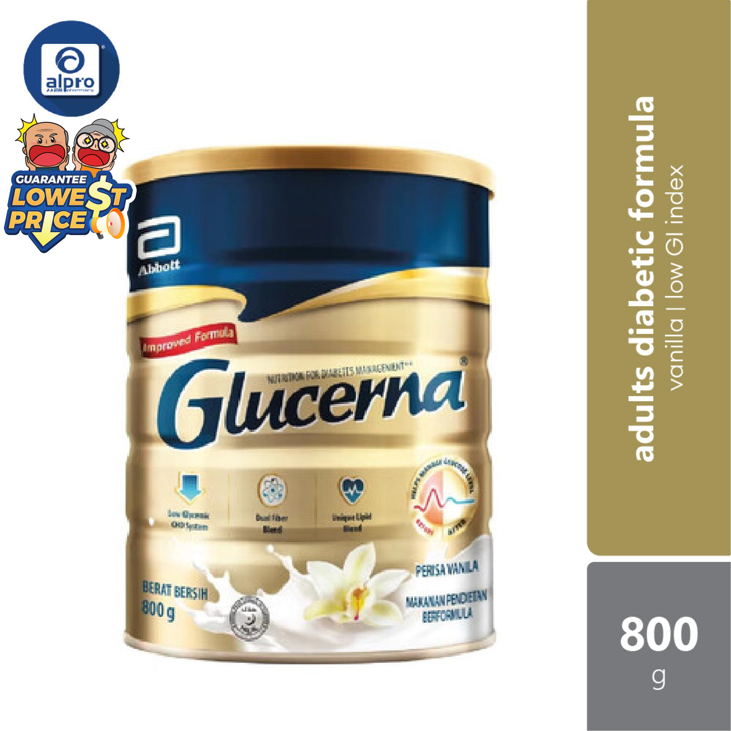 Abbott Glucerna Gold Vanilla 800g | Diabetes Formula Glucerna