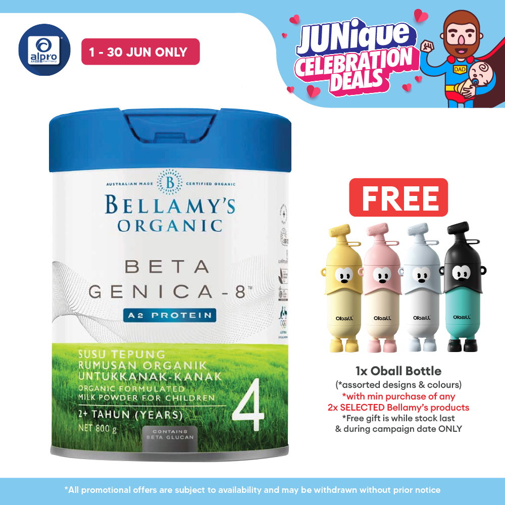 Bellamy's Beta Genica-8 Stage 4 Junior Milk Drinks (800g) | For 2+ Years Of Age BELLAMY'S