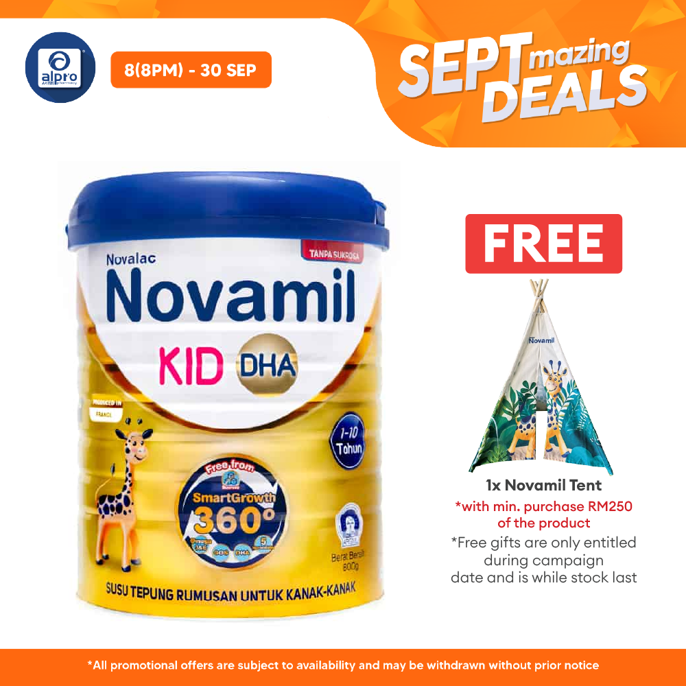Novalac Novamil Kid DHA 1-10 Tahun 800g | Without Sucrose Alpro Pharmacy