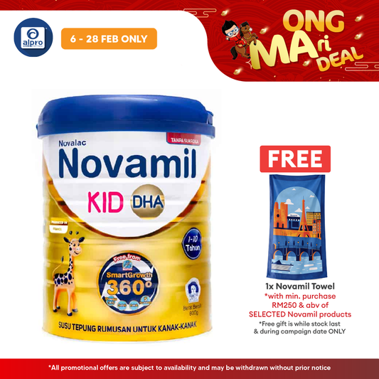 Novalac Novamil Kid DHA 1-10 Tahun 800g | Without Sucrose Novalac