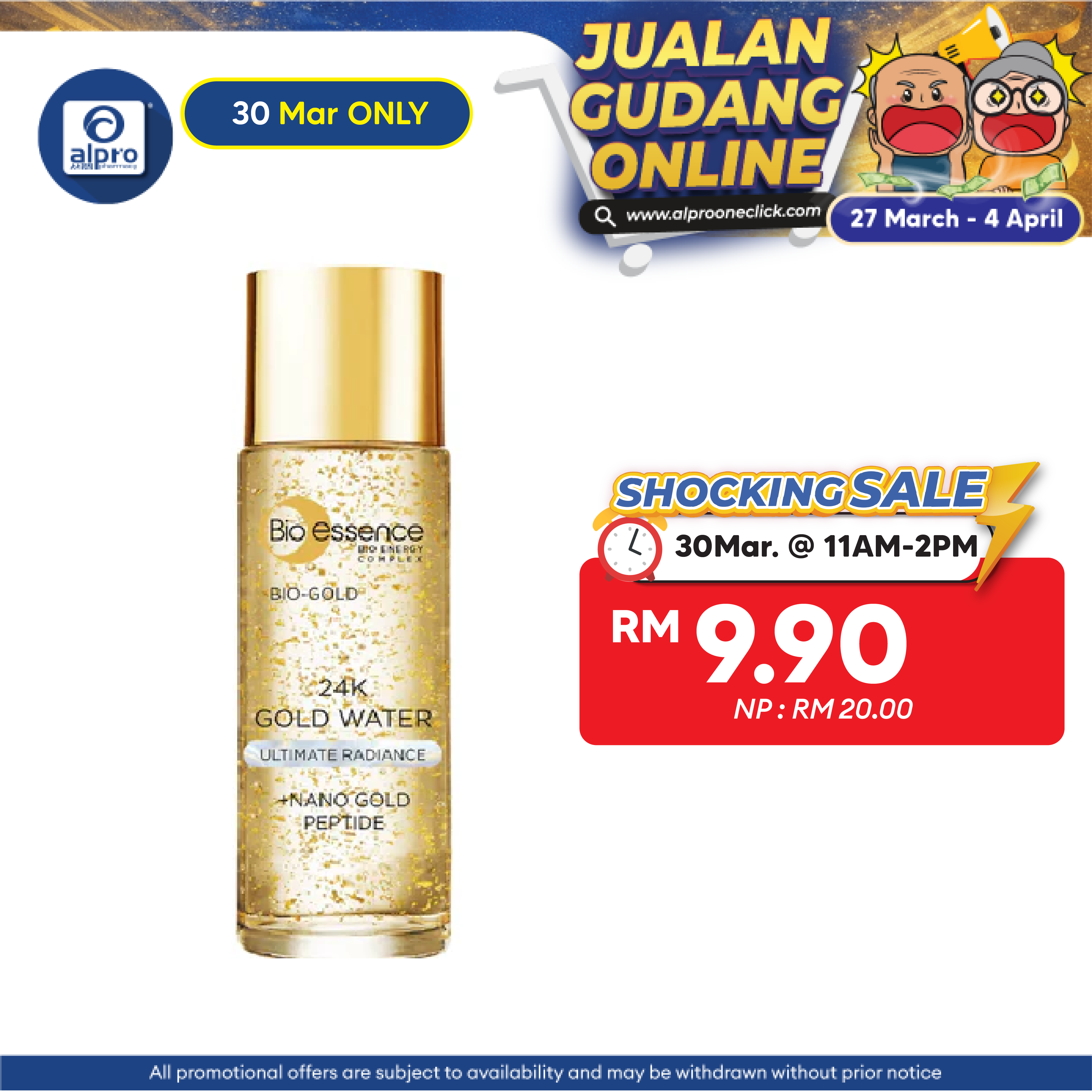 Bio-Essence Bio-Gold 24k Gold Water 20g Alpro Pharmacy