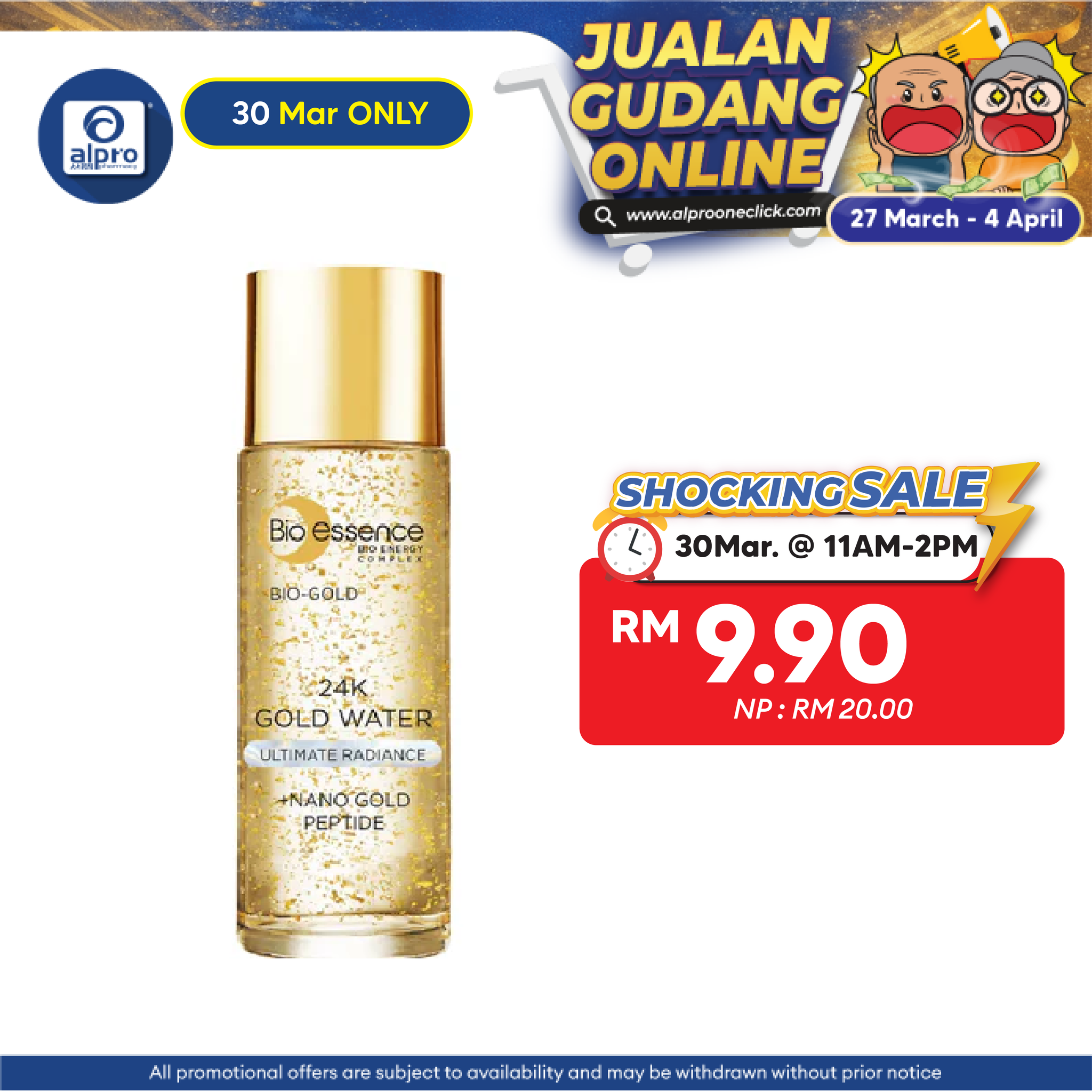 Bio-Essence Bio-Gold 24k Gold Water 20g Alpro Pharmacy