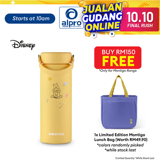 Montigo Mini Dreamy Disney Ace Bottle (winnie The Pooh / Bambi / Dumbo / 101 Dalmations) 18oz / 530ml | Vacuum Flask Alpro Pharmacy