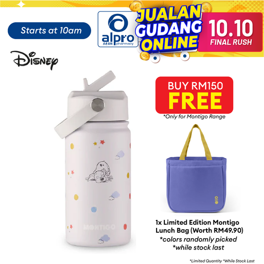 Montigo Mini Dreamy Disney Ace Bottle (winnie The Pooh / Bambi / Dumbo / 101 Dalmations) 14oz / 410ml | Vacuum Flask Alpro Pharmacy