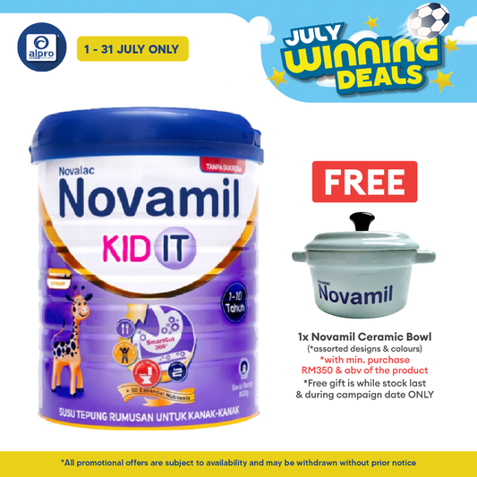 Novalac Novamil Kid IT 800g | With SmartGut360° & 30 Essential Nutrients with Omega 3 & Omega 6 Novalac