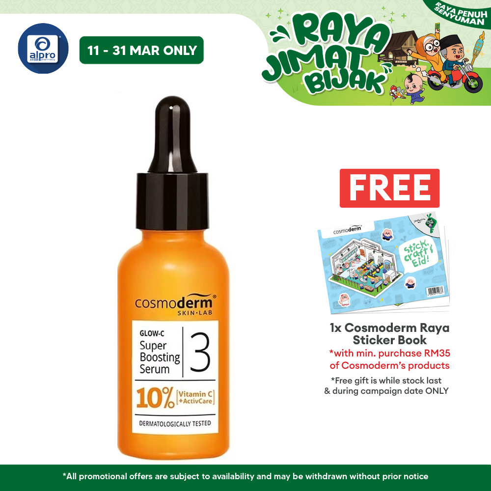 COSMODERM GLOW-C SUPER BOOSTING SERUM 15ML Cosmoderm