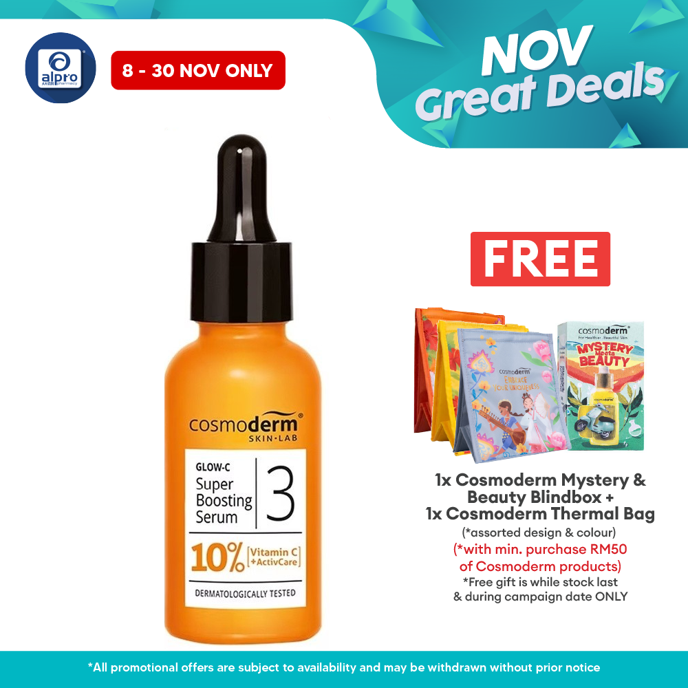 COSMODERM GLOW-C SUPER BOOSTING SERUM 15ML Cosmoderm