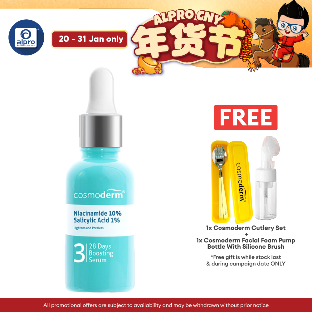 Cosmoderm Niacinamide 28 Day Boosting Serum 15ml | Improve Brighten Skin Tone