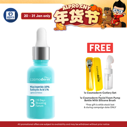 Cosmoderm Niacinamide 28 Day Boosting Serum 15ml | Improve Brighten Skin Tone