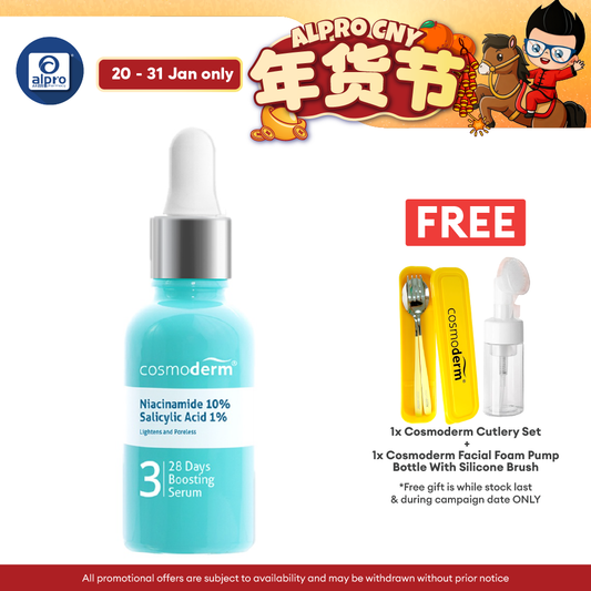Cosmoderm Niacinamide 28 Day Boosting Serum 15ml | Improve Brighten Skin Tone