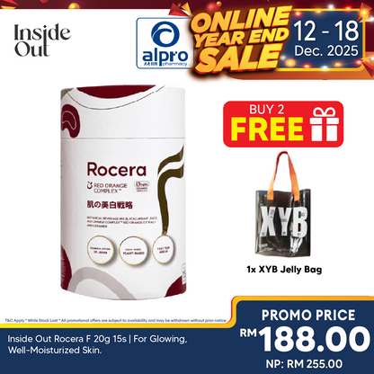 Inside Out Rocera F 20g 15s |  For Glowing, Well-Moisturized Skin. Inside Out