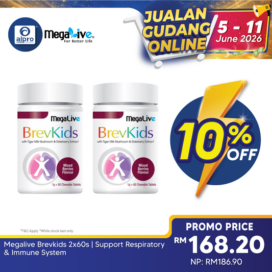 Megalive Brevkids 2x60s | Support Respiratory & Immune System Mega