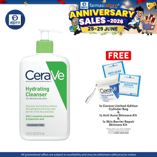 Cerave Hydrating Cleanser 473ml | Cleanses And Hydrates Cerave