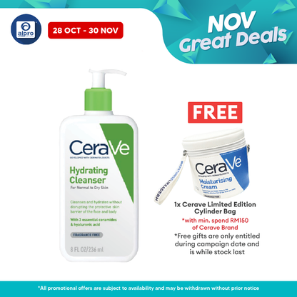Cerave Hydrating Cleanser 236ml | Cleanses And Hydrates Cerave