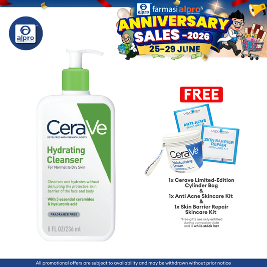 Cerave Hydrating Cleanser 236ml | Cleanses And Hydrates Cerave