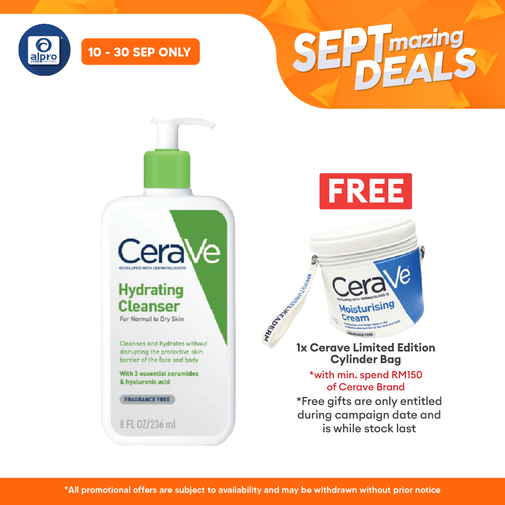 Cerave Hydrating Cleanser 236ml | Cleanses And Hydrates Alpro Pharmacy