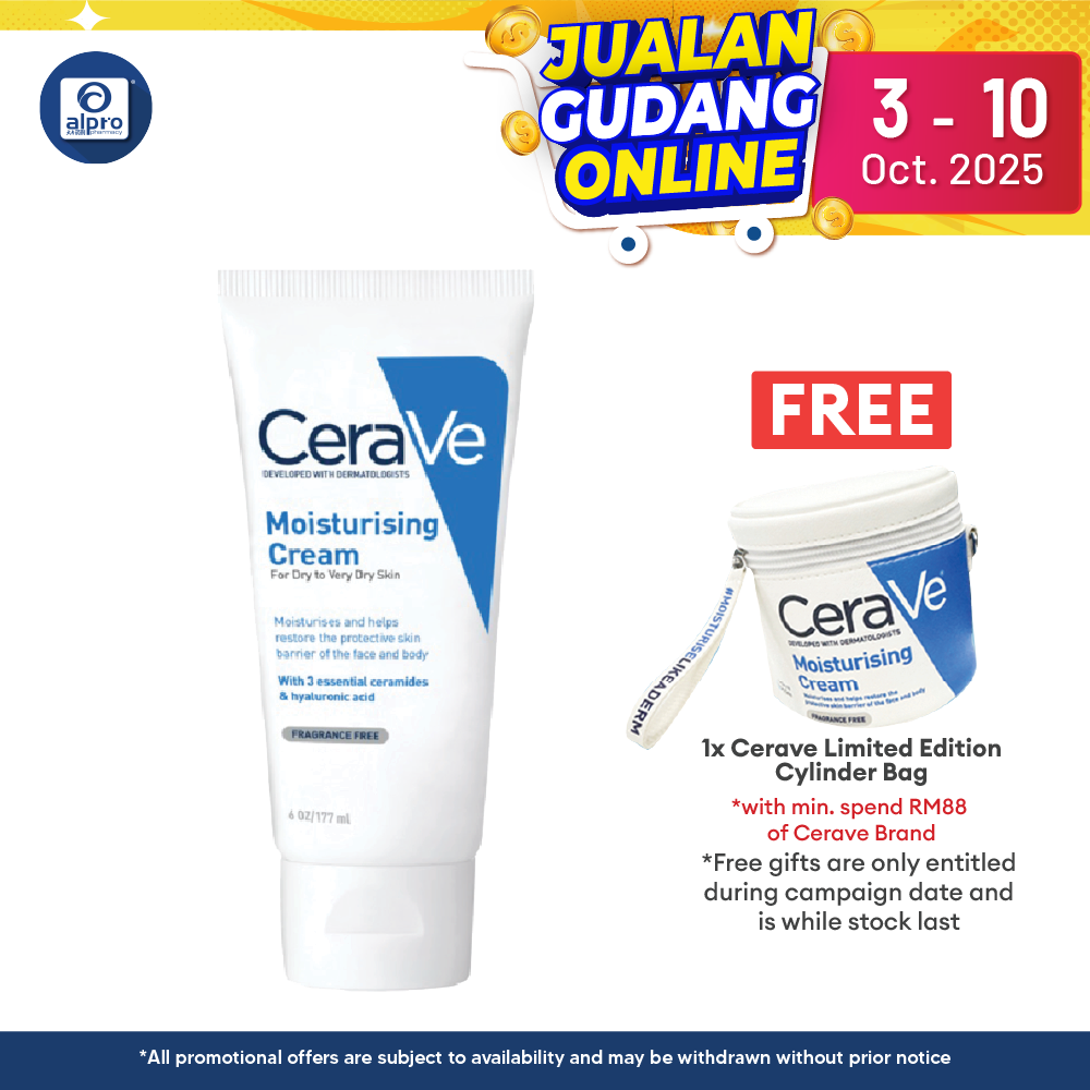 Cerave Moisturizing Cream 177ml | Restore The Look And Feel Of Smooth Cerave