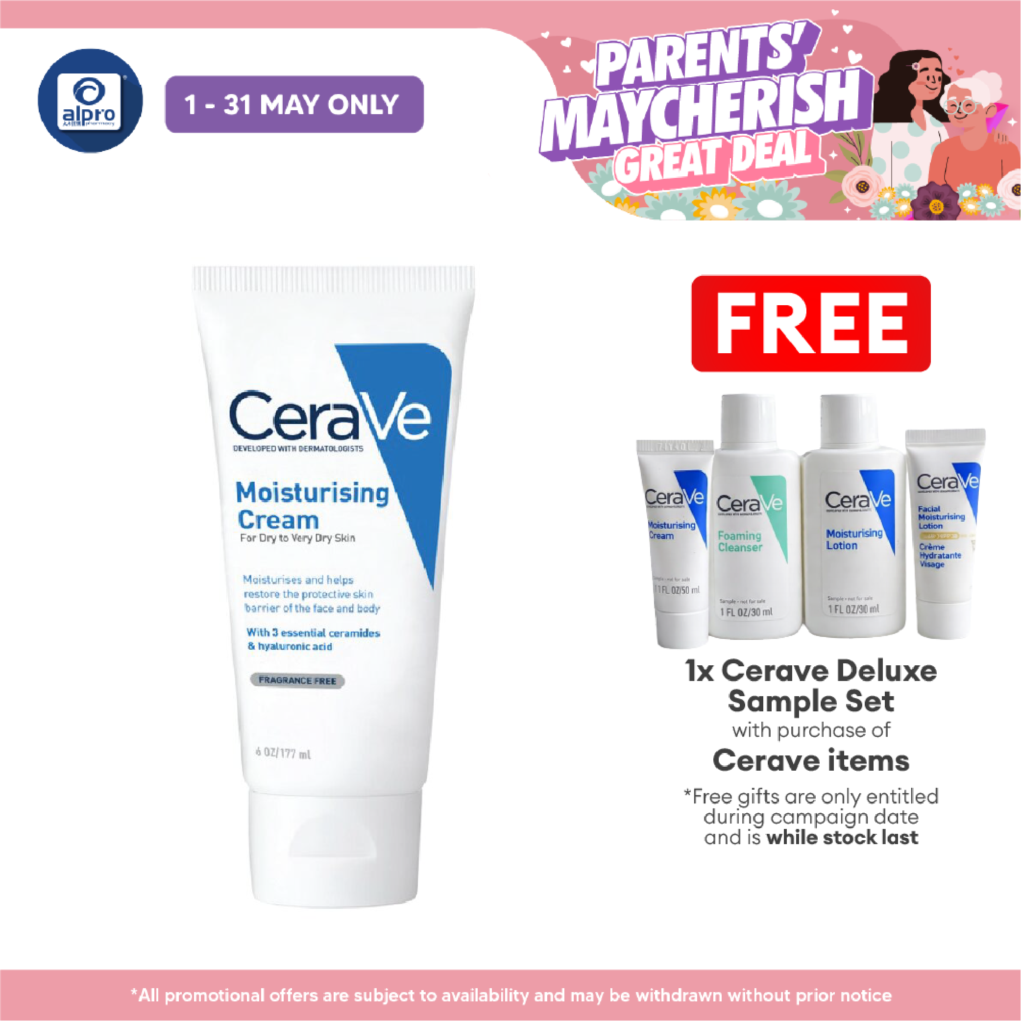 Cerave Moisturizing Cream 177ml | Restore The Look And Feel Of Smooth Cerave