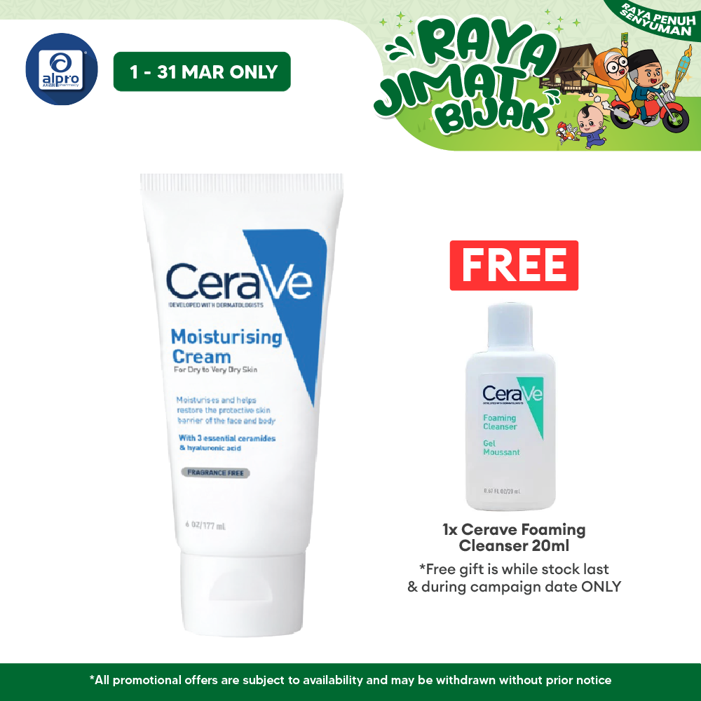 Cerave Moisturizing Cream 177ml | Restore The Look And Feel Of Smooth Cerave