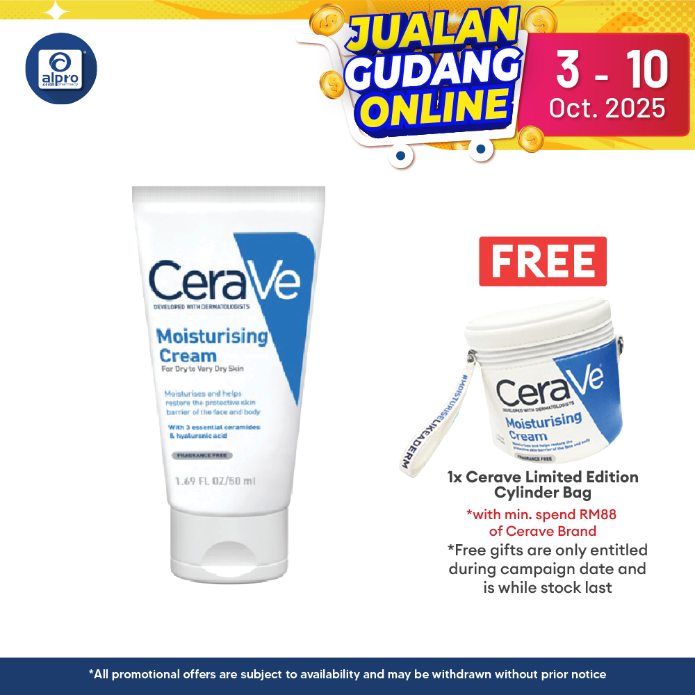 Cerave Moisturizing Cream 50ml | Restore The Look And Feel Of Smooth Cerave