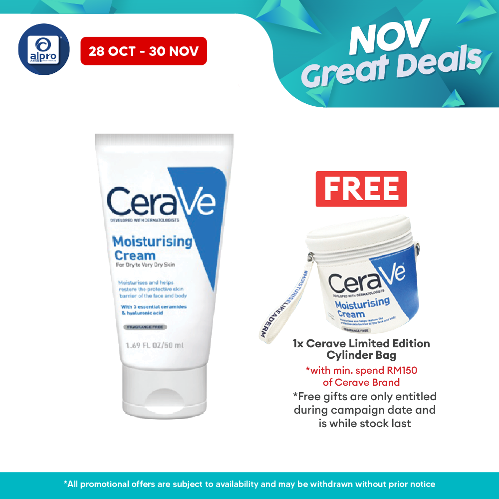 Cerave Moisturizing Cream 50ml | Restore The Look And Feel Of Smooth Cerave