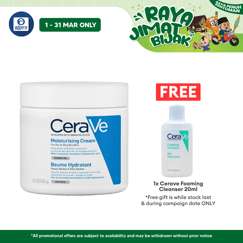 Cerave Moisturizing Cream 454g | Restore The Look And Feel Of Smooth Cerave