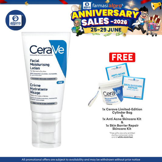 Cerave PM Facial Moisturizer Lotion 52ml | Helps Restore Skin's Protective Barrier Cerave