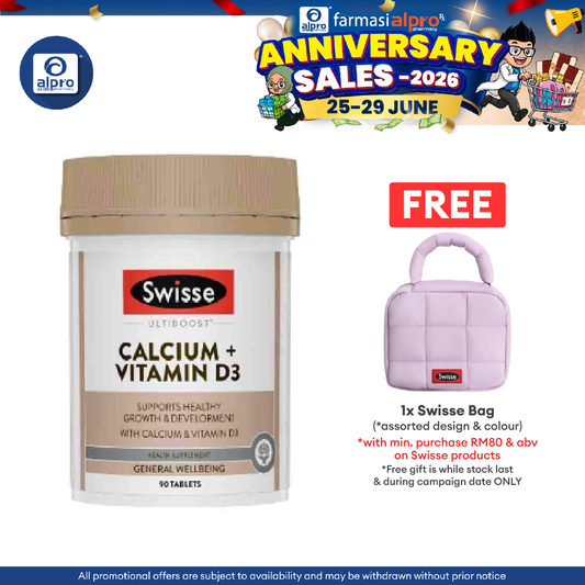 Swisse Ultiboost Calcium + Vitamin D 90s | Supports Healthy Bones Swisse