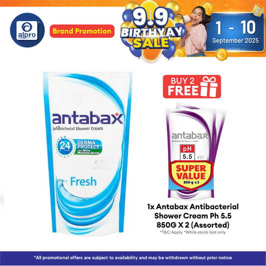 Antabax Shower Cream Fresh 850ml | Invigorating & Energizing Alpro Pharmacy