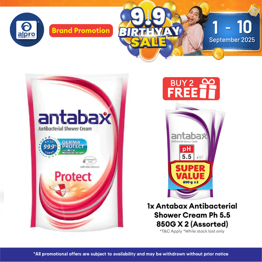 Antabax Shower Cream Protect 850ml | Effective Protection & Long Lasting Freshness Alpro Pharmacy