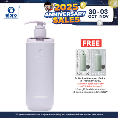 Off & Relax Spa Shampoo Silky Night Repair Violet Musk Scent 460ml Alpro Pharmacy