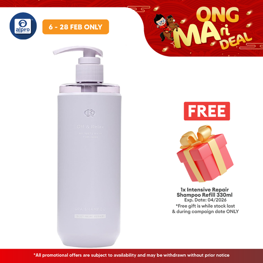 Off & Relax Spa Shampoo Silky Night Repair Violet Musk Scent 460ml Alpro Pharmacy