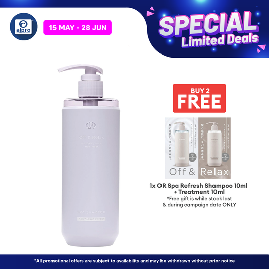 Off & Relax Spa Shampoo Silky Night Repair Violet Musk Scent 460ml | Smooth & Mositurize Off & Relax, Sugi