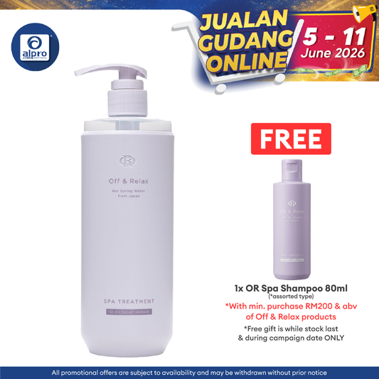 OR Spa Treatment Silky Night Repair Violet Musk Scent 460ml | Smooth and Moisturize Off & Relax, Sugi