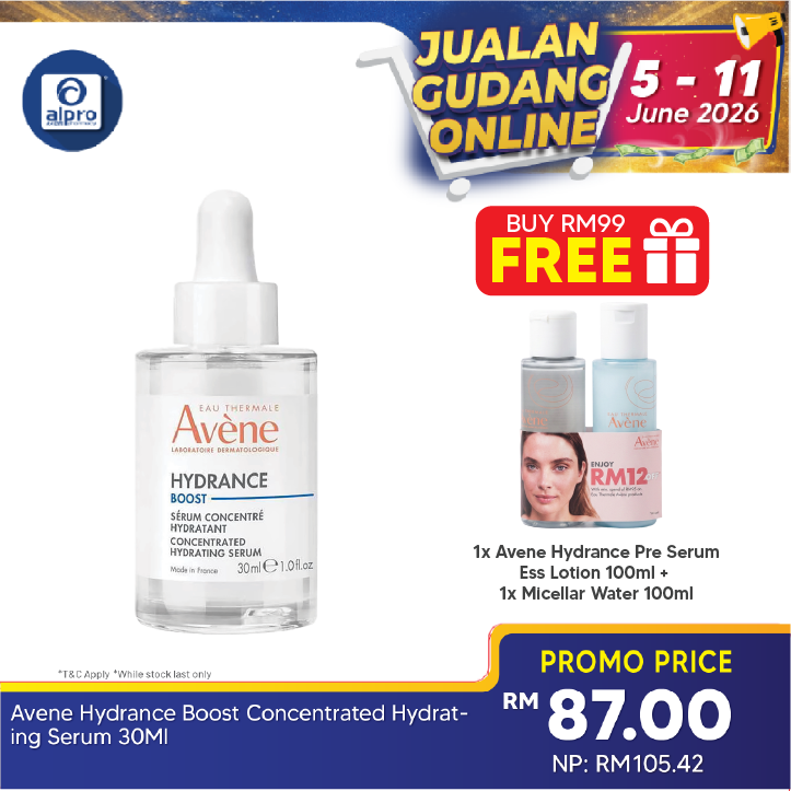 Avene Hydrance Boost Concentrated Hydrating Serum 30ml | Minimize Redness & Inflammation Avene